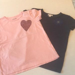 2 JCrew Crewcut girls short sleeve jerseys